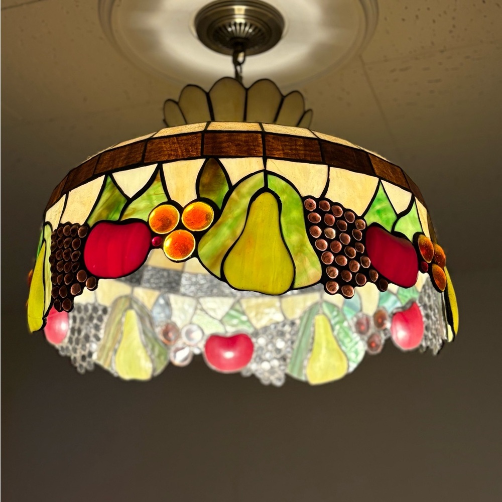 Tiffany Stained Glass Fruit Pendant Light